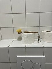 Toilettenschlüssel  in der Kundentoilette.