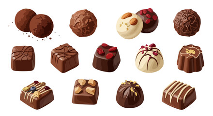 exquisite chocolate assortment tempting truffles elegant squares