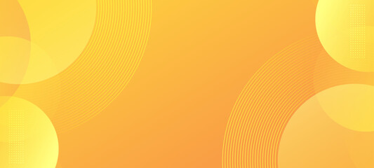 Orange geometric shape circle background. Modern futuristic banner template. Can be use for landing page, book covers, brochures, flyers, magazines, any brandings, banners, headers, and presentations