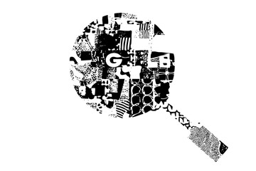 Vector Abstract football helmet with integrated typography.