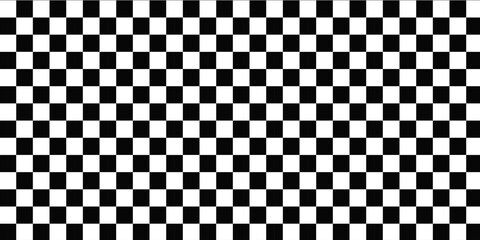 Fototapeta premium Black and white checkered pattern, Checkerboard seamless pattern. vector illustration