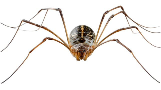 Harvestman arachnid: A detailed view of a harvestman arachnid, showcasing its long legs and distinct body structure, with a focus on its unique characteristics.