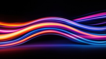 Obraz premium Vibrant light trails creating a dynamic flow