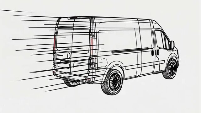 white van vector