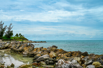 rocky coast of the sea