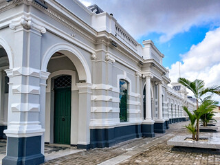 Facade of the São Braz Market in the city of Belem, state of Pará, northern Brazil