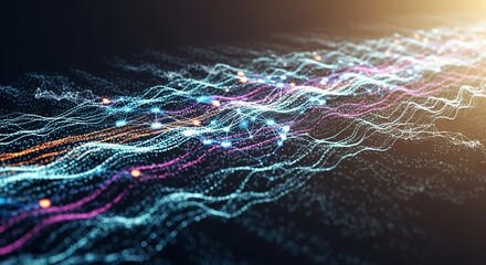 Abstract Data Flow Digital Wave Technology Background
