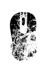 Vector Abstract skull with a distressed texture.