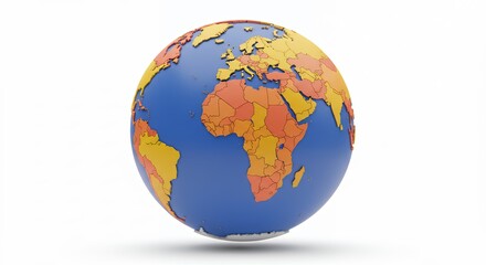 Colorful educational earth globe
