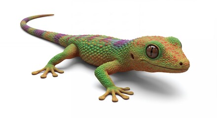 Fototapeta premium Colorful lizard image