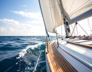 Sailing yacht on a sunny day