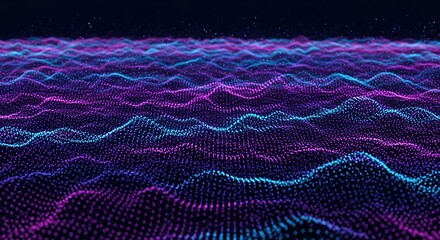 Abstract Wave Pattern Digital Landscape Background