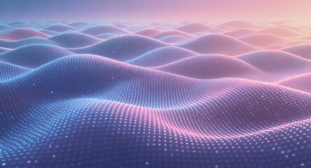 Abstract Wave Background with Glowing Particles