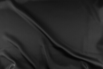 Black Crumpled Silk Texture Background