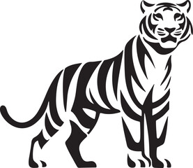 Fototapeta premium Tiger silhouette illustration vector .