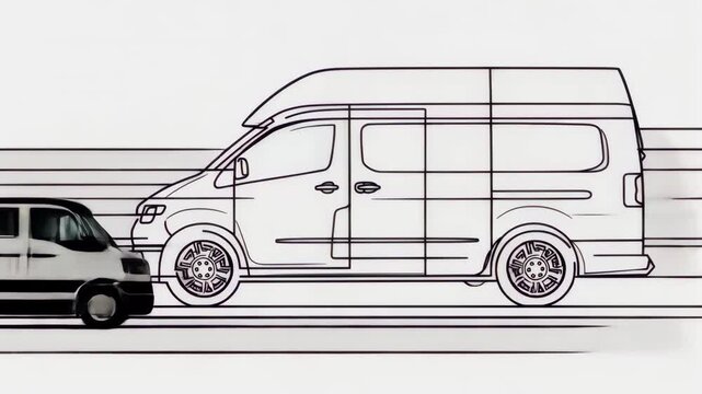 white van vector
