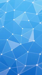Geometric Network Pattern on Blue Gradient Background