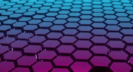 Abstract Honeycomb Structure with Gradient Lighting, Seamless Pattern Background