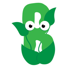 Cute Letter Leaf B