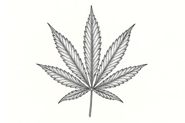 Fototapeta premium Cannabis Leaf Illustration
