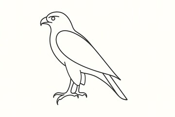 Fototapeta premium Bird Illustration Drawing for Coloring and Education