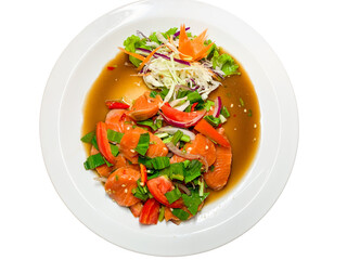 salad with salmon