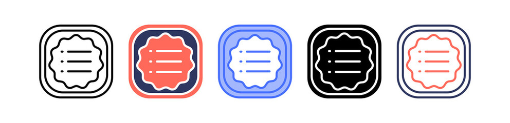 Menu Selection multiple icon