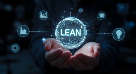 Fototapeta premium Lean Manufacturing Efficiency Optimization Concept