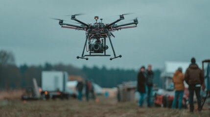 Professional Cinema Drone with Camera Crew