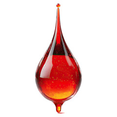 Obraz premium Cut out of red blood drops concept. A vibrant drop of multicolored liquid suspended in mid-air.