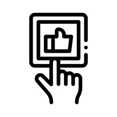 like button line icon