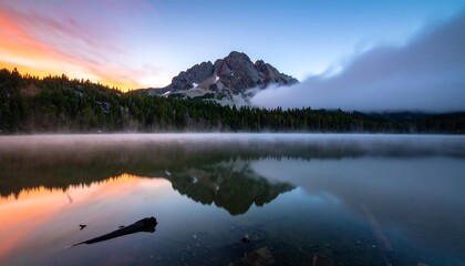 Fototapeta premium Serene lake sunrise