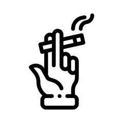 secondhand smoke line icon
