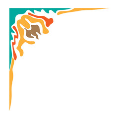 Ethnic Ornament Corner Border