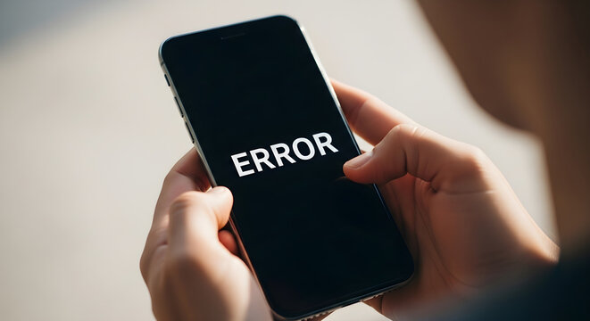 Smartphone Error Message Problem Technology Mobile Phone