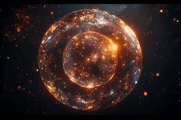 abstract background with glowing stars