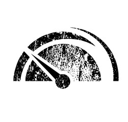 Vector Distressed gauge displays measurement or speed.