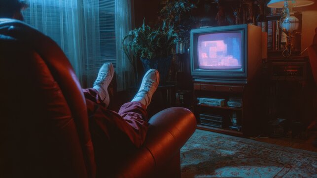 90s Nostalgia. Vintage Film Aesthetic. Images styled with retro 90’s touches. such as vintage clothing, film grain, or neon hues.