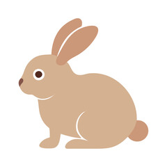 Easter bunny silhouettes, rabbit clip art set, isolated decorative elements for the holidays