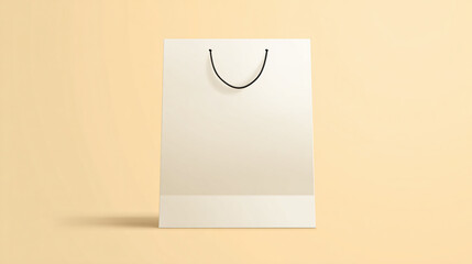 Reusable White Shopping Bag Blank Template Design Empty Holder Customizable Branding Eco-Friendly Durable Apparel Fashion Illustration Retail Merchandise Lifestyle Product Presentation Promotion