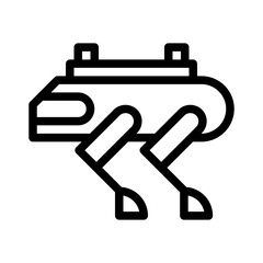 robot dog line icon