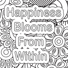 motivational quotes flower beautiful coloring page 