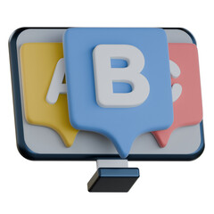 Series ABC Tags 3D Icon Colorful Style
