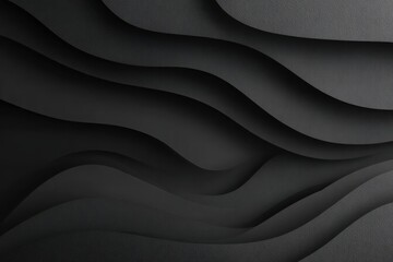 Fototapeta premium Smooth dark waves form a layered abstract background, perfect for elegant branding, modern interfaces, or minimalist presentations.