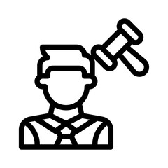 lawyer line icon