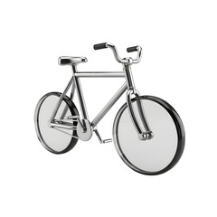 Obraz premium 3D White Bicycle Icon - Cycling, Transport, Eco-Friendly, Healthy Lifestyle, Sport, Urban Mobility, Recreation, Leisure, Fitness, Outdoor