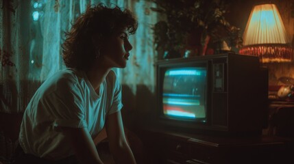 90s Nostalgia. Vintage Film Aesthetic. Images styled with retro 90’s touches. such as vintage clothing, film grain, or neon hues.