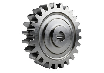3D Silver Metal Gear Cog - Mechanical Engineering, Industrial Technology, Power, Machine Part, Precision, Automation, Business System, Efficiency