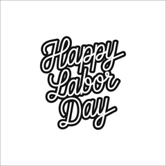 Happy labor day celebration graphic with festive elements isolated on white background isolated on transparent background