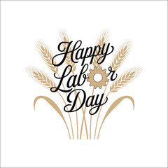 Happy labor day celebration design isolated on white background isolated on transparent background